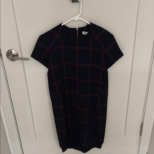 Navy and Red Plaid Dress Zara size small